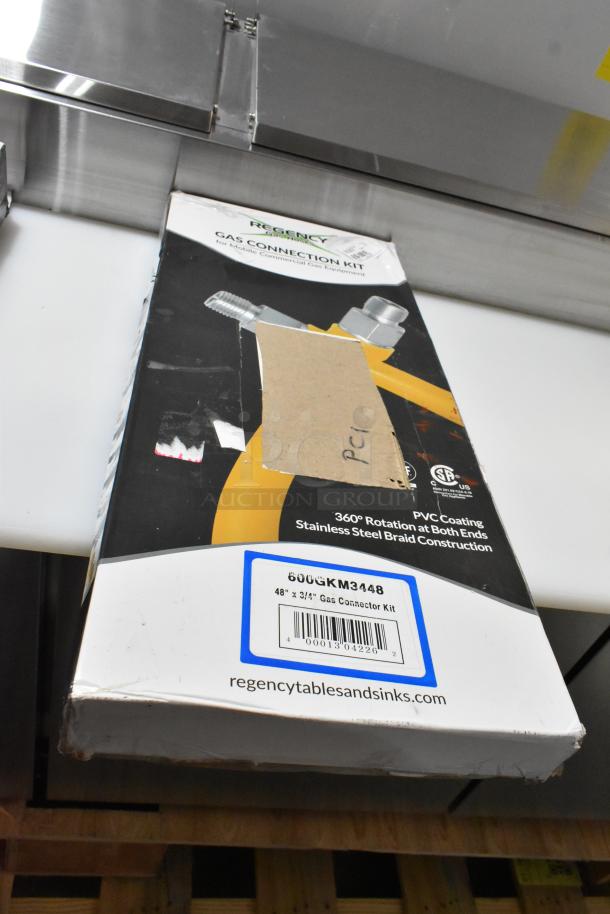 3 BRAND NEW SCRATCH AND DENT! Regency 600GKS3448 48" Stationary Gas Connector Hose Kit with 2 Elbows and Full Port Valve - 3/4". 3 Times Your Bid! - Image 4 of 7