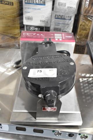 BRAND NEW SCRATCH AND DENT! 2024 Estella 348WBMX1A Stainless Steel Belgian Waffle Maker. 120 Volts, 1 Phase.