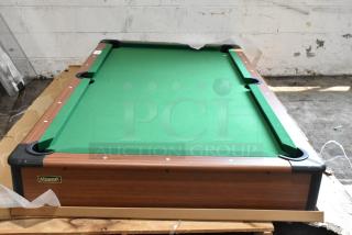 BRAND NEW SCRATCH AND DENT! Mizerak P1253W Dynasty Space Saver 6 1/2' Billiard / Pool Table with Accessories