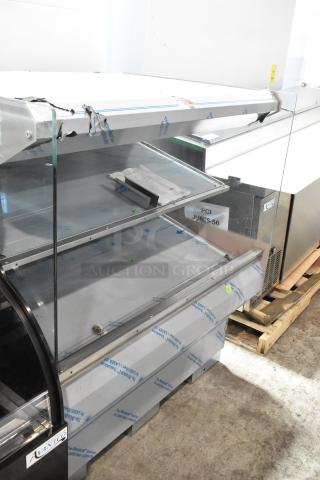 BRAND NEW SCRATCH AND DENT! 2016 BKI HSS4-2TSQ Stainless Steel Commercial Floor Style 2 Tier Warming Display Case Merchandiser. 230 Volts, 1 Phase.
