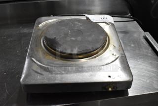 Cadco KR-SW Electric Single Burner Hot Plate Range. 120 Volts, 1 Phase.