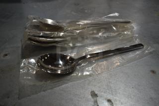 ALL ONE MONEY! Lot of Various Silverware in White Poly Bin
