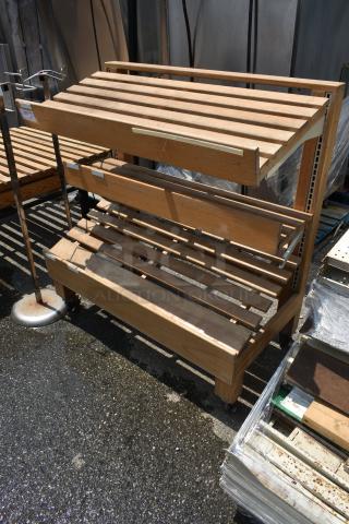 Wooden 2 Tier Produce Stand.