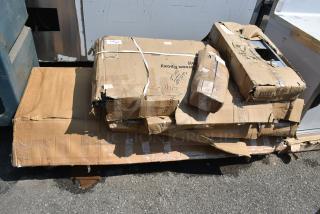 6 BRAND NEW SCRATCH AND DENT! Items Including 712RCUSMPT2WR Lavex Stainless Steel C-Fold / Multifold Surface-Mounted Paper Towel Dispenser with 2-Gallon Waste Receptacle, 460EG2448 Regency 24" x 48" NSF Green Epoxy Wire Shelf, 600TS2436S Regency 24" x 36" 16-Gauge 304 Stainless Steel Commercial Work Table with Undershelf and Casters, 460EG2448 Regency 24" x 48" NSF Green Epoxy Wire Shelf, Cambro EXHD216070S4480 Camshelving® Elements XTRA 21" x 60" x 70 1/4" High Density Solid 4-Shelf Mobile Unit. 6 Times Your Bid!