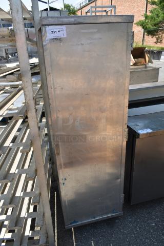 Metal Commercial Enclosed Pan Rack on Commercial Casters.
