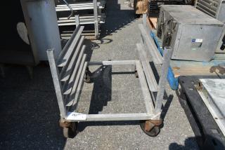 Metal Commercial Pan Transport Rack on Commercial Casters.