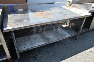 Stainless Steel Table w/ Metal Under Shelf.