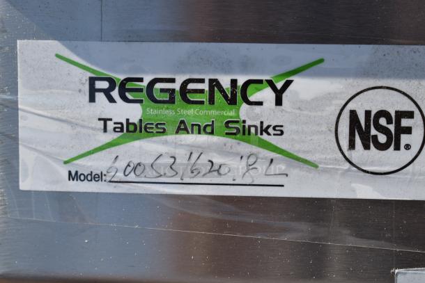 BRAND NEW SCRATCH AND DENT! Regency 600S3162018L Stainless Steel 3 Bay Sink w/ Left Side Drain Board. - Image 9 of 9