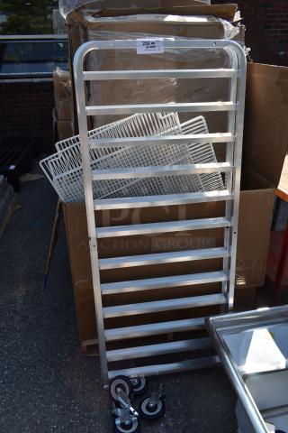 BRAND NEW SCRATCH AND DENT! Regency 600PR125K 12 Pan End Load Bun / Sheet Pan Rack - Unassembled. May Be Missing Pieces