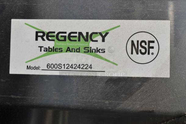 BRAND NEW SCRATCH AND DENT! Regency 600S12424224 Stainless Steel Single Bay Sink w/ Dual Drain Boards. No Legs. - Image 8 of 8