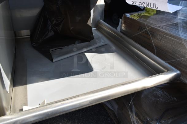 BRAND NEW SCRATCH AND DENT! Regency 600S12424224 Stainless Steel Single Bay Sink w/ Dual Drain Boards. No Legs. - Image 4 of 5