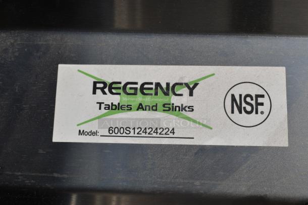 BRAND NEW SCRATCH AND DENT! Regency 600S12424224 Stainless Steel Single Bay Sink w/ Dual Drain Boards. No Legs. - Image 5 of 5