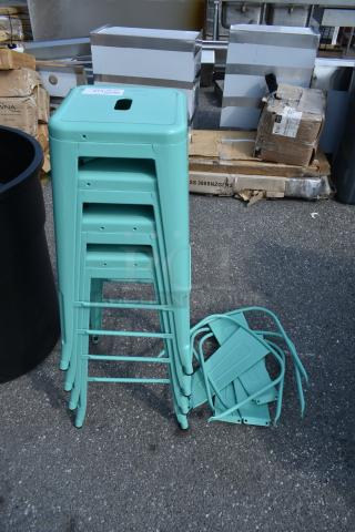 4 BRAND NEW SCRATCH AND DENT! Seaform Tolix Style Chair w/ Backrest. 4 Times Your Bid!