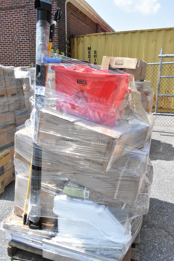 26 BRAND NEW SCRATCH AND DENT! Items Including Ridler Wheel Rim 20x10 Grey/Machined Lip Finish Type 695, PCD: 5-120.65, Acopa 15 oz. Hurricane Glass - 12/Case, Acopa 12" Matte Black Wooden Salt / Pepper Mill, Dearborn by Oatey 704-1 1 1/2" Brass P-Trap, Vollrath 632T-18 Dripcut® Almond Plastic Top for 32 oz. Syrup Servers, Acopa Endure 8 oz. Tritan™ Plastic Stemless Martini Glass - 12/Pack, Umbrella or table base, Acopa 4 oz. Coupe Cocktail Glass - 12/Case, Lavex 35 Qt. Red Mop Bucket & Side Press Wringer Combo, 8 1/2" Flanged Floor Drain Strainer (1/8" Perforations), Beverage-Air 10 Lane Adjustable Flow Trak Bottle Organizer, 28 1/4" x 26 7/8", for 8 oz. to 12 oz. Bottles / Cans, Acopa 8" Bright White Square Porcelain Plate - 24/Case, Lavex 35 Qt. Red Mop Bucket & Side Press Wringer Combo, GET DP-509-W White 9" SuperMel Plate - 24/Case, Avantco 6 Qt. Replacement Stainless Steel Bain Marie Pot for Avantco W300. 26 Times Your Bid! - Image 1 of 5