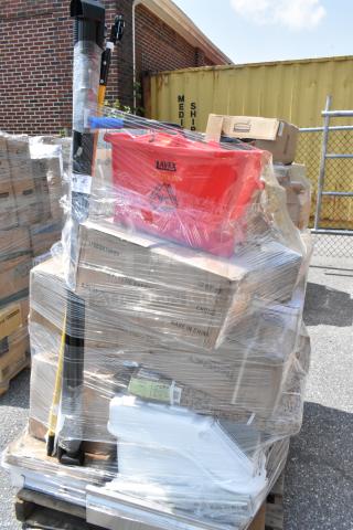 26 BRAND NEW SCRATCH AND DENT! Items Including Ridler Wheel Rim 20x10 Grey/Machined Lip Finish Type 695, PCD: 5-120.65, Acopa 15 oz. Hurricane Glass - 12/Case, Acopa 12" Matte Black Wooden Salt / Pepper Mill, Dearborn by Oatey 704-1 1 1/2" Brass P-Trap, Vollrath 632T-18 Dripcut® Almond Plastic Top for 32 oz. Syrup Servers, Acopa Endure 8 oz. Tritan™ Plastic Stemless Martini Glass - 12/Pack, Umbrella or table base, Acopa 4 oz. Coupe Cocktail Glass - 12/Case, Lavex 35 Qt. Red Mop Bucket & Side Press Wringer Combo, 8 1/2" Flanged Floor Drain Strainer (1/8" Perforations), Beverage-Air 10 Lane Adjustable Flow Trak Bottle Organizer, 28 1/4" x 26 7/8", for 8 oz. to 12 oz. Bottles / Cans, Acopa 8" Bright White Square Porcelain Plate - 24/Case, Lavex 35 Qt. Red Mop Bucket & Side Press Wringer Combo, GET DP-509-W White 9" SuperMel Plate - 24/Case, Avantco 6 Qt. Replacement Stainless Steel Bain Marie Pot for Avantco W300. 26 Times Your Bid!