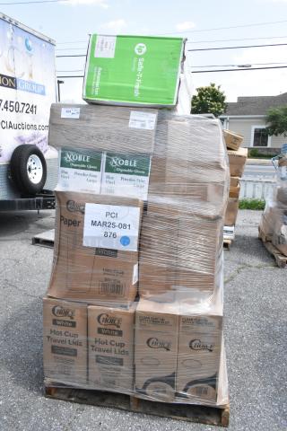 38 BRAND NEW SCRATCH AND DENT! Items Including 2 Box 50016W Choice 16 oz. White Poly Paper Hot Cup - 1,000/Case, 2 Box 500L1020W Choice White Hot Paper Cup Travel Lid for 10-24 oz. Standard Cups and 8 oz. Squat Cups - 1,000/Case, 2 Choice Hot Cup Sleeves. 38 Times Your Bid!