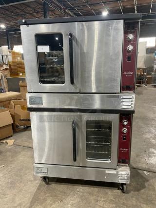 Southbend SilverStar Series Commercial Electric Powered Double Stacked Convection Oven! With Thermostatic Control! With Wired Oven Racks! On Casters! 2X Your Bid Makes One Unit! - Item #1190493