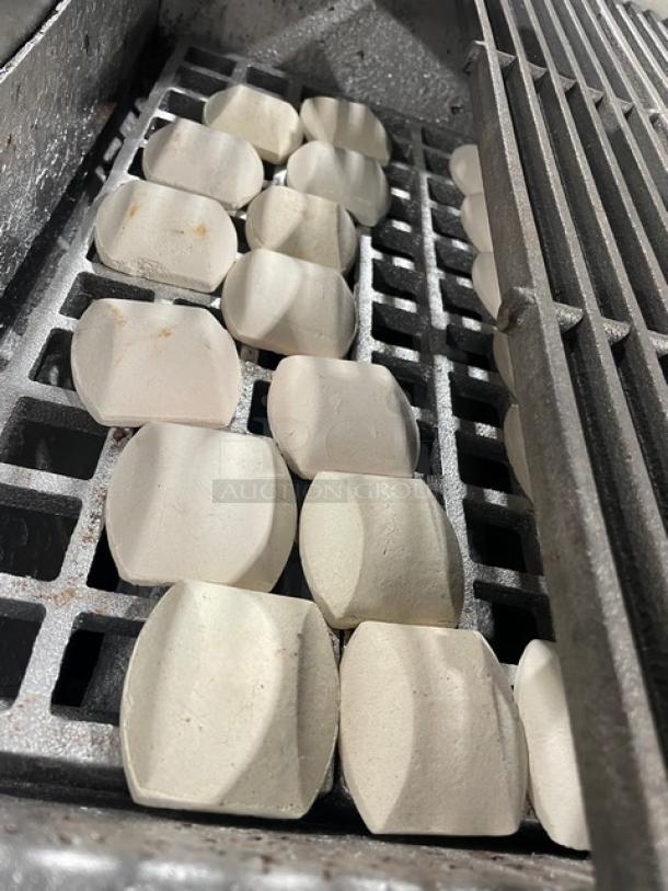 Jade Range Commercial Stainless Steel Natural Gas/Charcoal Powered Chitwood Smoker/Char Broiler Grill! With Pan Slide! With Enclosed Storage Cabinet Base! On Casters! WORKING WHEN REMOVED! - Image 6 of 10