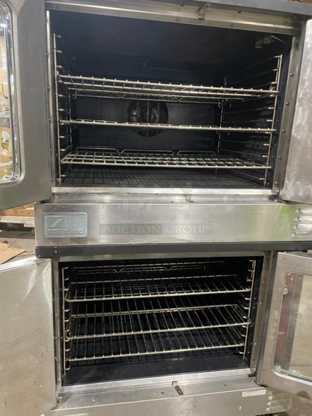 Southbend SilverStar Series Commercial Electric Powered Double Stacked Convection Oven! With Thermostatic Control! With Wired Oven Racks! On Casters! 2X Your Bid Makes One Unit! - Image 5 of 9