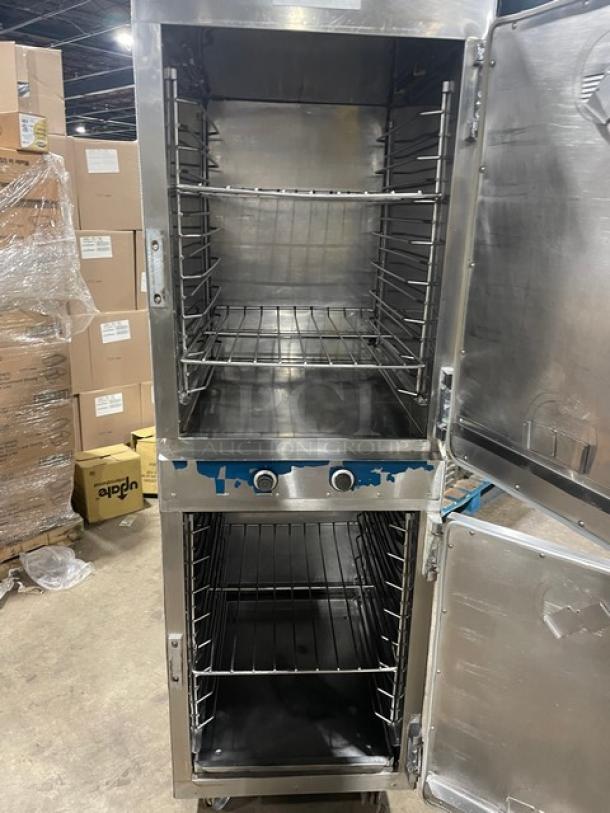 Alto-Shaam Halo Heat Series Commercial Stainless Steel Electric Powered Double Stacked Cook & Hold Oven! With Upper & Lower Controls! With Wired Oven Racks! On Casters! 2X Your Bid Makes One Unit! - Image 5 of 11