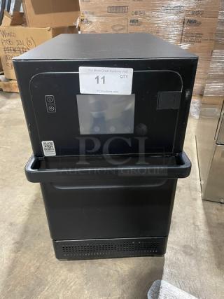 MerryChef! Late Model! Commercial Black Electric Powered Countertop High Speed Rapid Cook Oven! Model: Eikon E2S SN: 2606213090407! 208/240V 1 Phase!