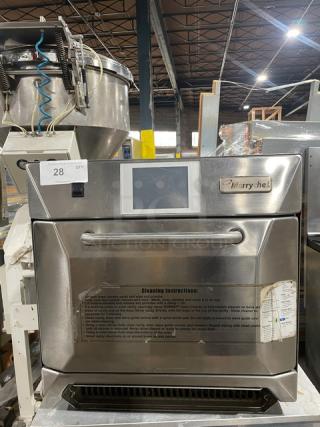Merrychef! 2014! Late Model! Commercial Stainless Steel Electric Powered Countertop High Speed Rapid-Cook Turbo Oven! Model: Eikon E4S SN: 1404213091343! 208/240V 2 Phase!