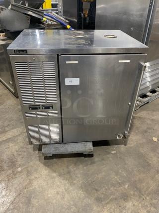 Perlick Commercial Stainless Steel Single Section Refrigerated Dual-Zone Back Bar Storage Cabinet! Model: DZS36-T-1 SN: 1804266690A! 115V 1 Phase!