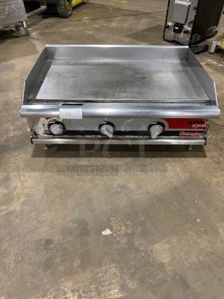 APW Wyott Champion Series Commercial Stainless Steel Electric Powered Countertop Flat Griddle! With Thermostatic Controls! On Legs!