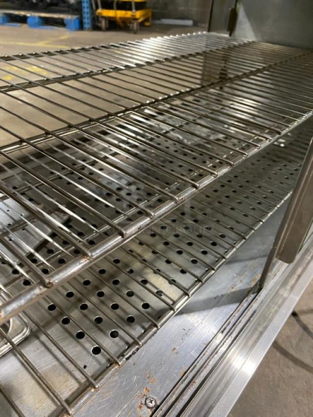 Nemco Commercial Stainless Steel Electric Powered Countertop 2-Tier Heated Merchandiser Display Show Case! With Wire Racks! With Rear Double Sliding Access Doors! On Legs! - Image 5 of 7