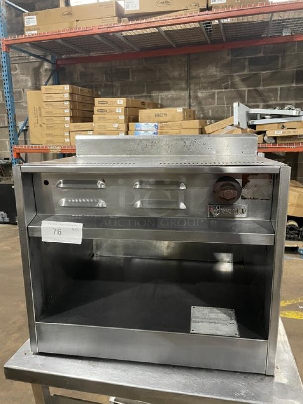 Wolf CMJ-Series Commercial Stainless Steel Natural Gas Powered Overhead Cheese Melter/Salamander Broiler! Model: CMJ24N-1 SN: 650103901! - Image 1 of 8