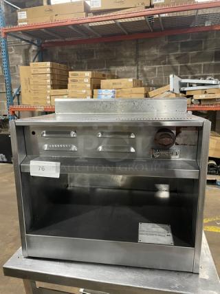 Wolf CMJ-Series Commercial Stainless Steel Natural Gas Powered Overhead Cheese Melter/Salamander Broiler! Model: CMJ24N-1 SN: 650103901!