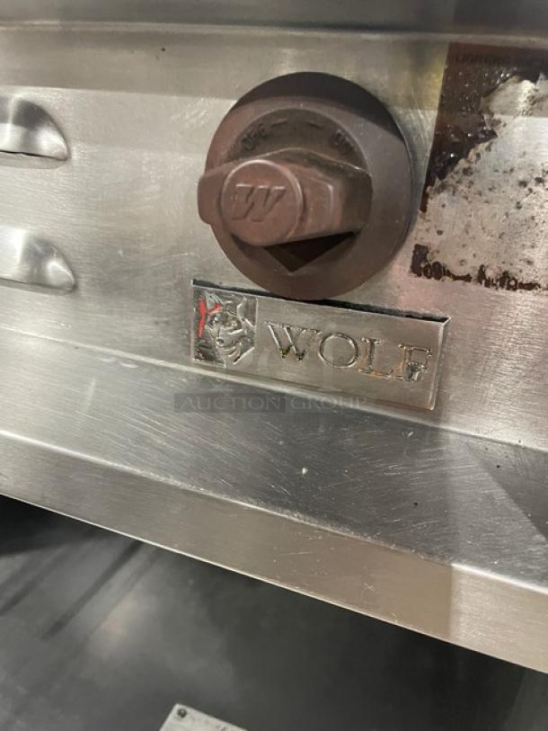 Wolf CMJ-Series Commercial Stainless Steel Natural Gas Powered Overhead Cheese Melter/Salamander Broiler! Model: CMJ24N-1 SN: 650103901! - Image 7 of 8