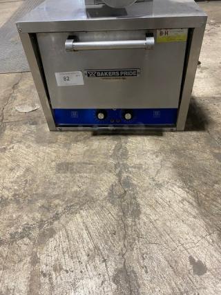 Bakers Pride Commercial Stainless Steel Electric Powered Countertop Single Chamber Double Deck Pizza Oven! Model: P18S SN: 560031609001! 120V 1 Phase! - Item #1191299