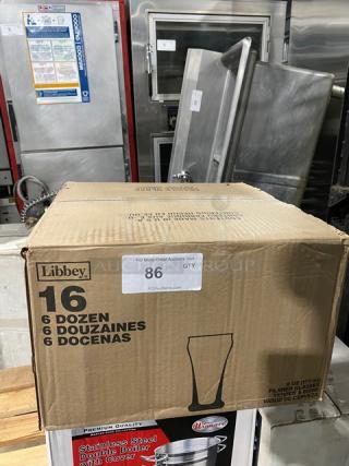 BRAND NEW! Libbey Commercial Clear 6 Oz. Heavy-Base Pilsner Glass! 6-Dozen Per Case! Model: 16!