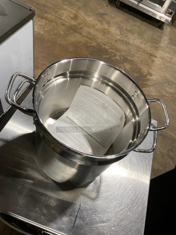 BRAND NEW! Winco Winware Series Master-Cook Collection Commercial Stainless-Steel Heavy Duty Induction Ready 16 Qt. Double Boiler! With Cover & Handles! Model: SSDB-16! - Image 4 of 4