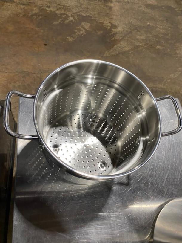 BRAND NEW! Winco Winware Series Master-Cook Collection Commercial Stainless-Steel Heavy Duty Induction Ready Steamer! With Cover & Handles! - Image 5 of 5