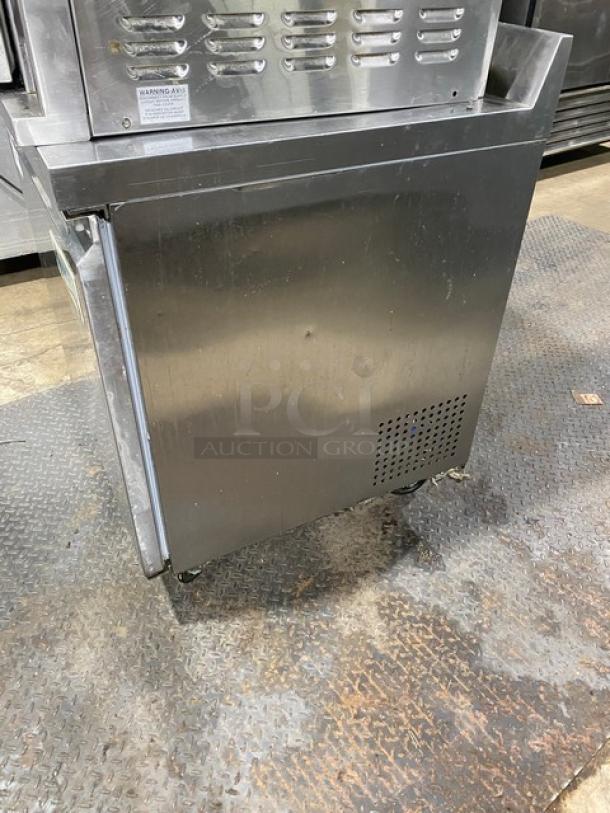 Avantco Commercial Stainless Steel Solid Single Door Worktop Refrigerator! With Poly Coated Wire Rack! Model: 178TWT27RHC SN: 6555250116120301! 115V! On Casters! - Image 2 of 8