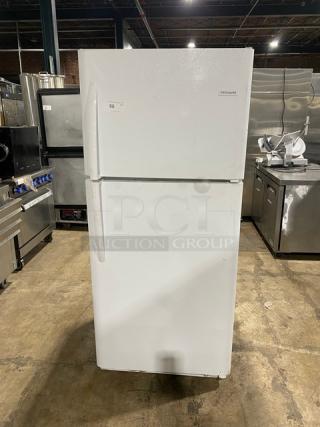 Frigidaire By Electrolux Commercial White Top Freezer/Refrigerator Combo! With Adjustable Shelving! Model: FFTR2021TWA SN: 4A13014587! 115V 1 Phase!