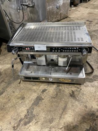 Astoria Commercial Black/Stainless Steel Electric Powered Countertop Automatic Espresso Machine! With Steam Wands! With Drip Tray! On Legs!