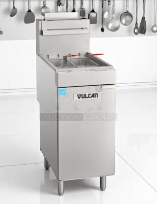 Brand-New Condition – Vulcan 1VEG50M – Gas Floor Fryer – 120,000 BTU – Fully Tested & Crated!