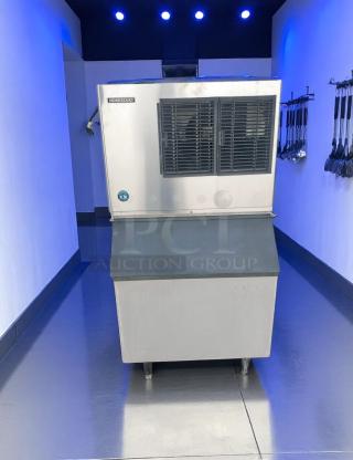 Superb Condition – Hoshizaki Ice Maker with Bin – Air-Cooled – 115V – Fully Tested & Working! - Item #1191040