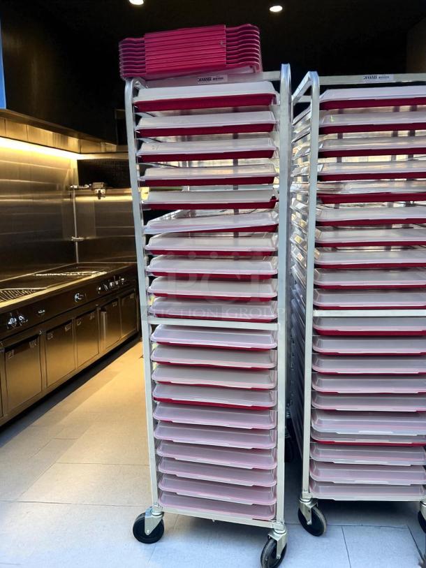 Awesome Condition – Lot of Channel Pan Rack with Trays – Commercial Kitchen Use – NSF – Fully Tested & Rolling Smoothly! - Image 2 of 4