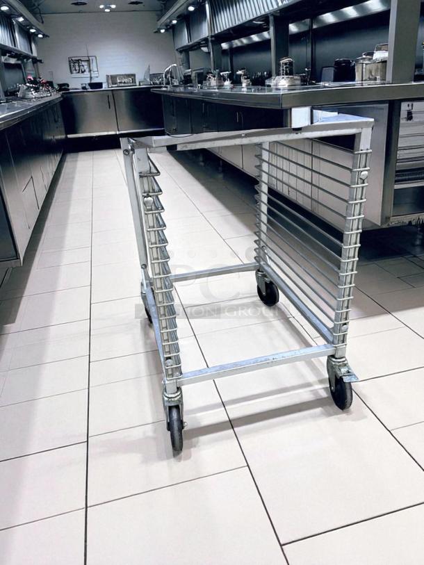 Excellent Condition – Stainless Steel Mobile Pan Rack – 10-Slot Tray Stand on Wheels – Fully Tested & Working! - Image 3 of 4