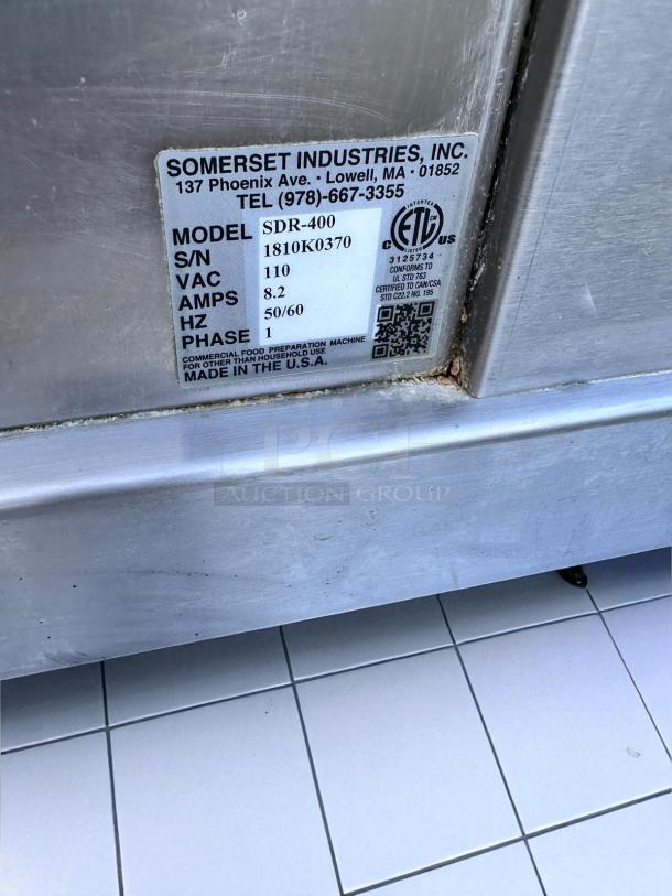 Outstanding Condition – Somerset SDR-400 – Dough Rounder – 110V – Fully Tested & Working! - Image 6 of 6