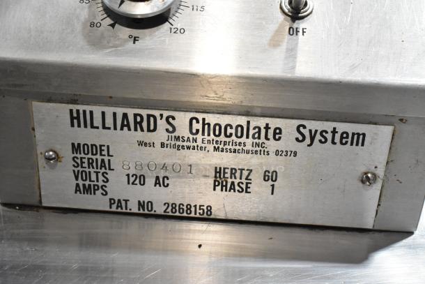 Hilliard's Stainless Steel Commercial Floor Style Chocolate Tempering Kettle on Commercial Casters. 120 Volts, 1 Phase. Tested and Working! - Image 12 of 12