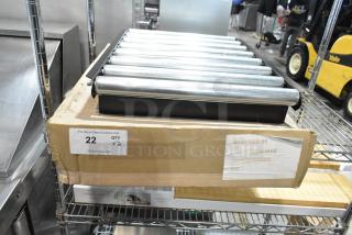 2 BRAND NEW SCRATCH AND DENT! 15779300A Metal Conveyor Roller Section. 2 Times Your Bid!