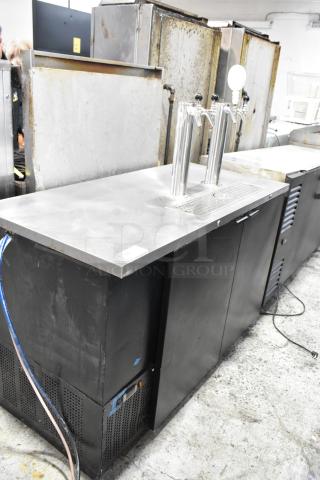 Micro Matic MDD-58 Metal Commercial Direct Draw Kegerator w/ 2 Double Tap Beer Towers. 115 Volts, 1 Phase.