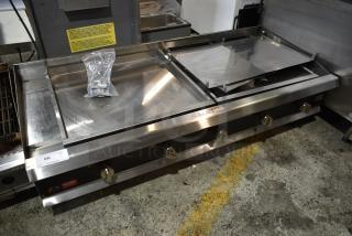 2023 Cooking Performance Group CPG 351GTUCPG60N Stainless Steel Commercial Countertop Natural Gas Powered Flat Top Griddle. 150,000 BTU.