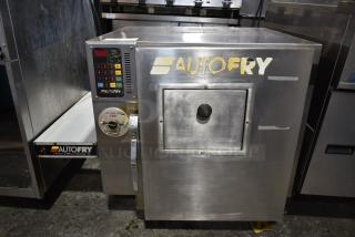 Autofry MTI-10 Stainless Steel Commercial Countertop Electric Powered Ventless Fryer w/ Left Side Warming Strip. 240 Volts, 1 Phase.