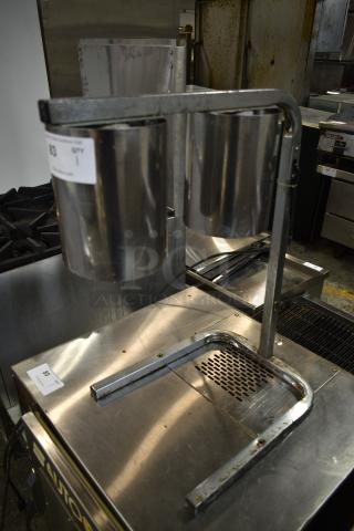 Metal Commercial Countertop 2 Head Warming Lamp. 120 Volts, 1 Phase.
